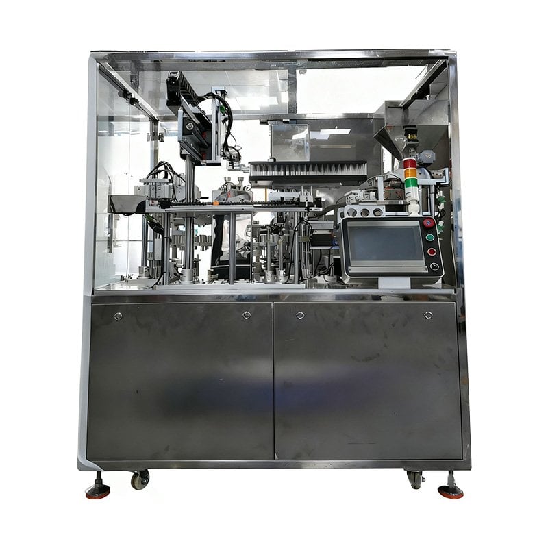 automatic pre-roll cone filling machine stainless steel front view