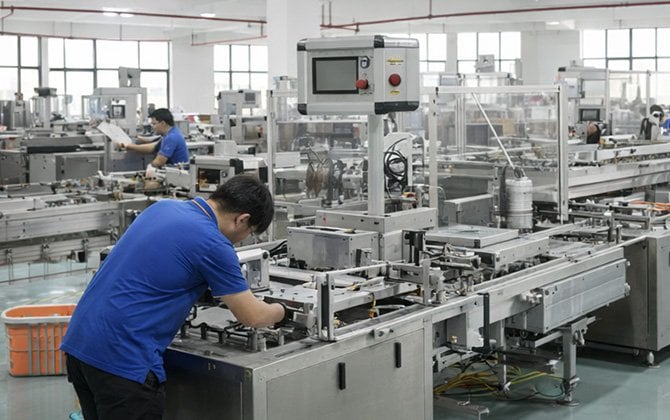 hiurtb pre-roll packaging machine assembly workshop