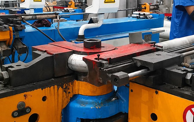 automatic tube bending machine operation for extraction chiller