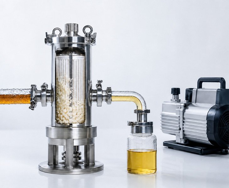 Less Wax Smoother Filtration Winterization System
