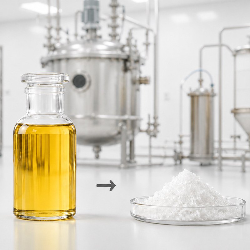 Distillate ready for further refining & isolate production