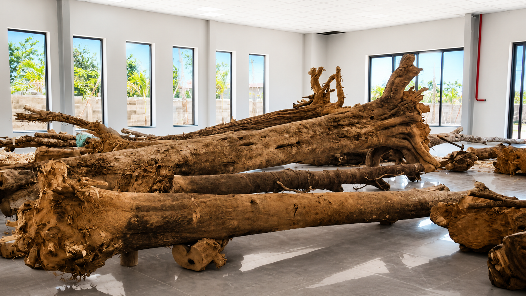 Agarwood wood material preparation before CO2 extraction
