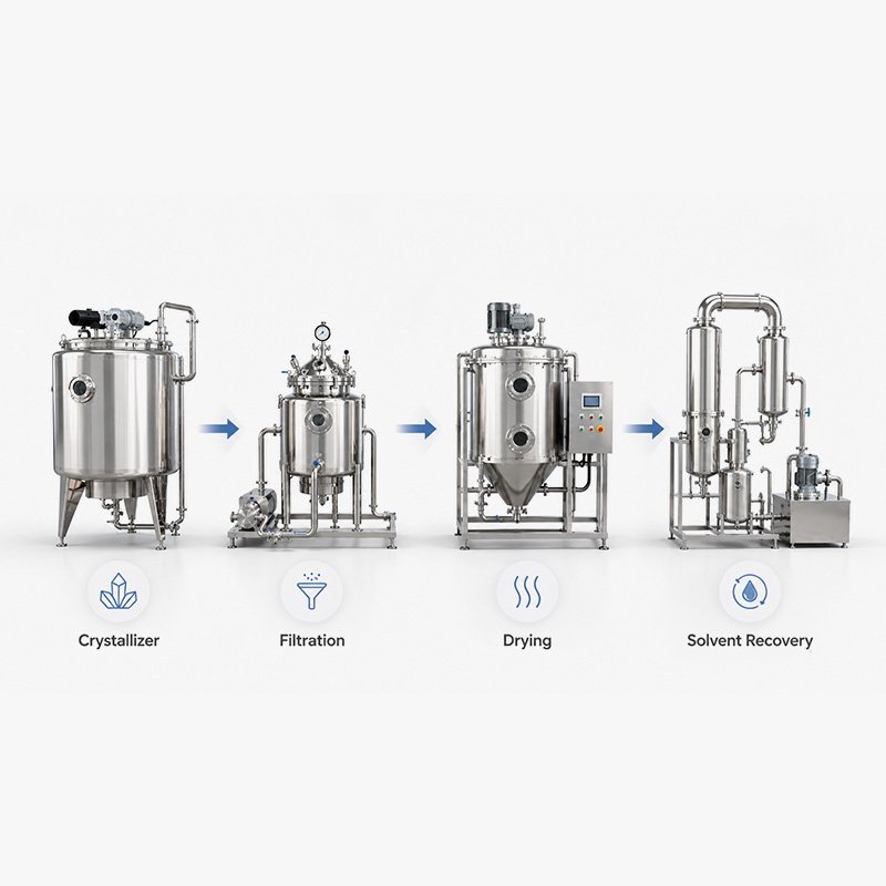 Crystallizer Filtration Drying Solvent Recovery